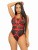 Leg Avenue - Studded O-ring harness teddy - Cексуальная красная портупея, S