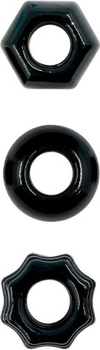 Ns Novelties Renegade Chubbies Rings - Набір ерекційних кілець (чорний)