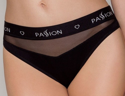 Passion PS006 Panties трусики с прозрачной вставкой, L (чёрный) - sex-shop.ua