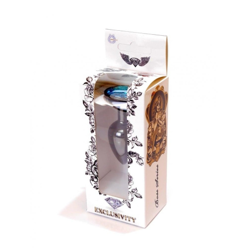 Металлическая анальная пробка Boss Jewellery Dark Silver Plug - размер S