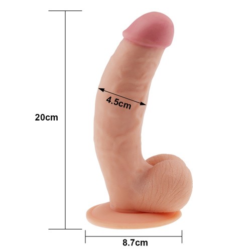 The Ultra Soft Dude Flesh 8.5 " - Фаллоимитатор, 20 см (телесный)