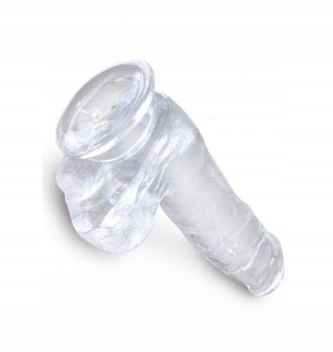 Pipedream King Cock Realistic Dildo With Balls - Clear 6 - Фаллоимитатор, 17,78х3.8 см (прозрачный)