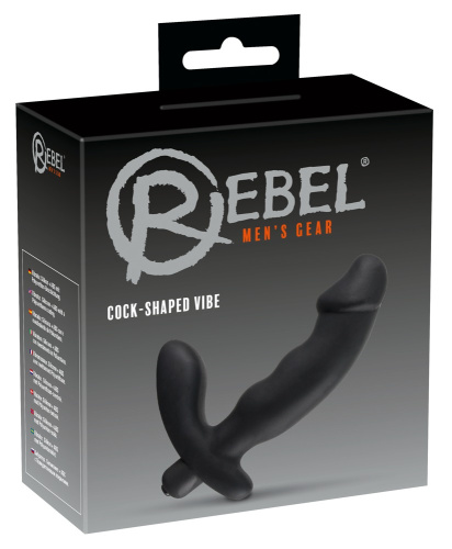 Orion Rebel Cock-Shaped Vibe Prostata Vibrator - Массажер простаты, 15 см (черный) - sex-shop.ua