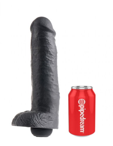 Фаллоимитатор с эякуляцией King Cock Squirting 11, 22,8х6,6 см (черный)