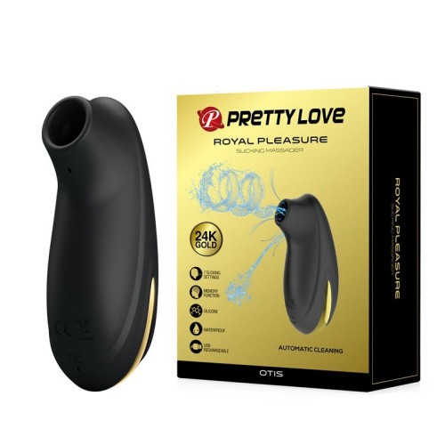 LyBaile Pretty Love Otis - Вакуумный стимулятор клитора со вставкой из золота 24К, 13х4.3 см