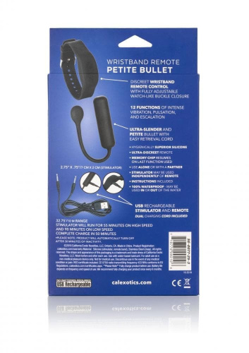 CalExotics Wristband Remote Petite Bullet вибропуля с браслетом, 7х2 см