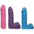 Doc Johnson Dual Density Set Multicolor - Страпон-унисекс с 3-мя насадками (multicolor) - sex-shop.ua
