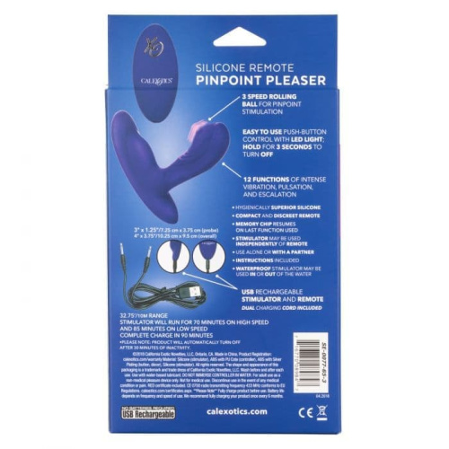 CalExotics Remote Pinpoint Pleaser - вибромассажер простаты, 7,25х3,25 см