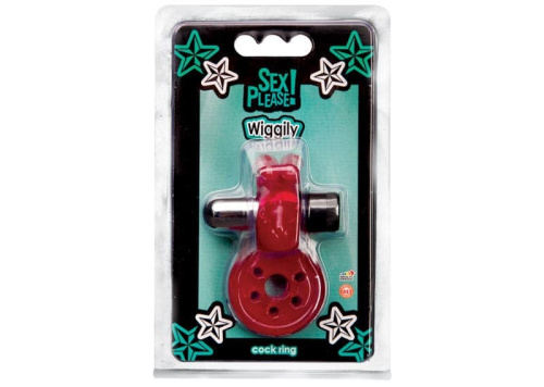 Topco Sales Wiggily Vibrating Cock Ring - виброкольцо, 6х2.5 см (розовый) - sex-shop.ua