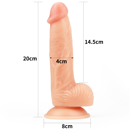 LoveToy - The Ultra Soft Dude Flesh 8" - Фаллоимитатор реалистичный, 20х4 см