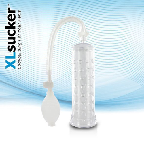 XLsucker Penis Pump - Вакуумная помпа для стойкой эрекции, 19х5 см (прозрачный) - sex-shop.ua