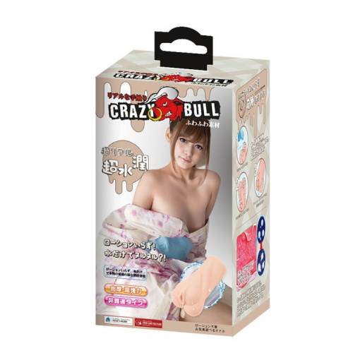 LyBaile Crazy Bull Vagina Masturbator Girl - мастурбатор вагина с эффектом смазки, 12 см (телесный) - sex-shop.ua