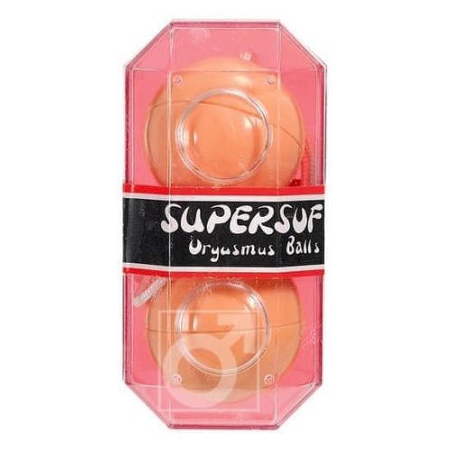 Вагинальные шарики Supersoft, 3,5 см (бежевый) - sex-shop.ua