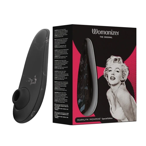 Womanizer Marilyn Monroe Classic 2 + Лубрикант 50 мл - Вакуумний стимулятор (чорний мрамор)