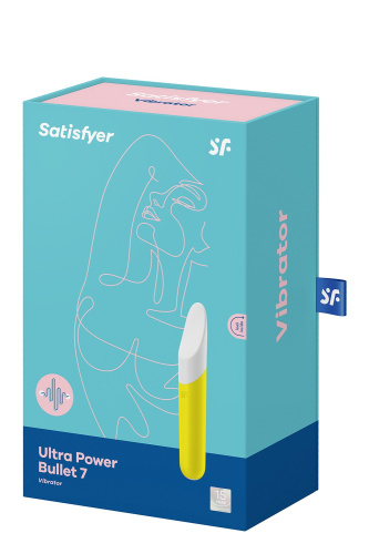 Satisfyer Ultra Power Bullet 7 - Вибропуля, 13,5х2,4 см., (желтая) - sex-shop.ua