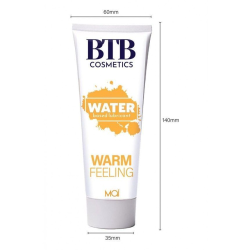 BTB Warm Feeling - Разогревающая смазка на водной основе, 100 мл - sex-shop.ua