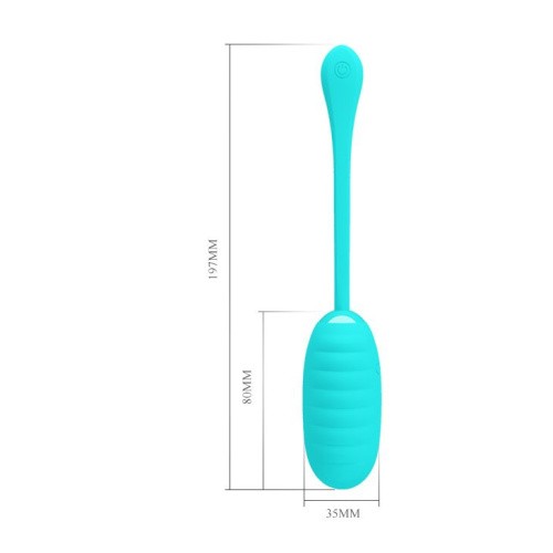 Pretty Love Kirk Vibrating Egg Mint - Віброяйце, 8х3,5 см (бірюзовий) - купити в Україні | Секс шоп SEX-SHOP.ua