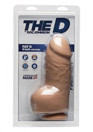 Doc Jonson Fat D 8 In w Balls Firmaskyn - толстый фаллоимитатор, 14х7 см