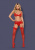 Obsessive Heartina set - эротический комплект бюстгальтер, стринги и пояс для чулок, L/XL (красный)