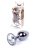 Boss Jewellery Dark Silver PLUG Clear - Анальная пробка с кристаллом, 7х2.7 см (прозрачный) - sex-shop.ua