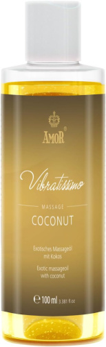 Amor Vibratissimo Coconut - Масажне масло з ароматом кокосу, 100 мл