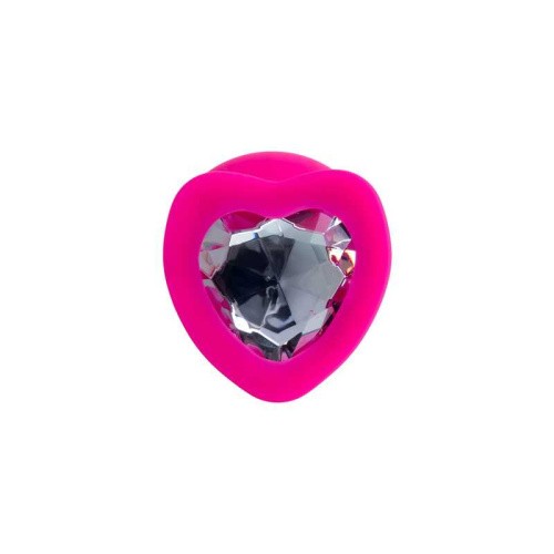 Toyfa ToDo By Diamond Heart - Анальная пробка с камнем, 9.5х4 см (розовый)