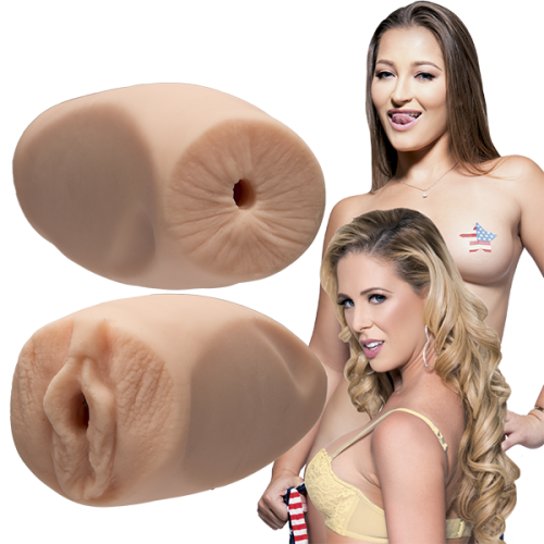 Doc Johnson Dani Daniels / Cherie Deville Ultraskyn - мастурбатор двосторонній, вагіна/попка, 14.7х6.4 см (тілесний) - купити в Україні | Секс шоп SEX-SHOP.ua