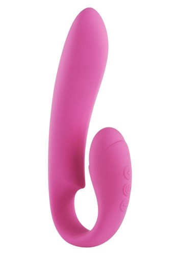 Toy Joy Neo Supreme Vibrator Pink - кліторально-вагінальний вібратор, 12х3 см