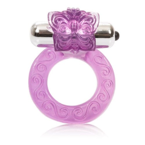 CalExotic Intimate Butterfly Ring - виброкольцо, 3 см (фиолетовый)