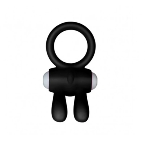 LoveToy Power Clit Cockring - виброкольцо с ушками, 7.5х2.5 см (чёрный)