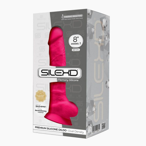 SilexD Vetus Model 1 size 8 in - Фаллоимитатор двухслойный, 21.5х4.2 см., (розовый)