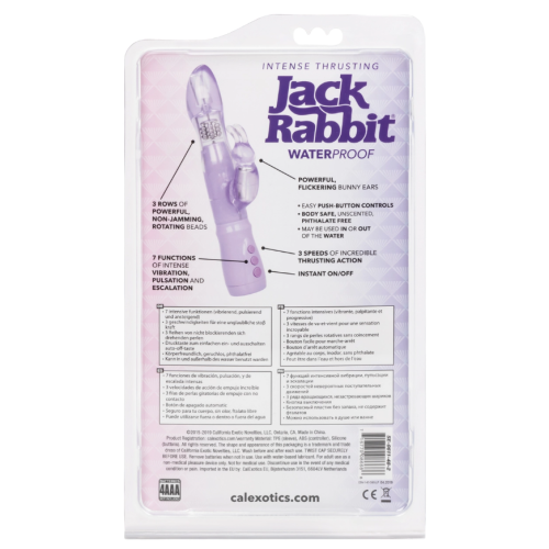 CalExotics Thrusting Orgasm Jack Rabbit - вибратор-кролик с вращением, 20х3.8 см