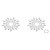 Petits Joujoux Gloria set of 2 Silver - пэстис из кристаллов, украшение на грудь, (серебристый)