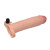 Pleasure X-Tender Vibrating Penis Sleeve Flesh Add 3" - Насадка на пенис с вибрацией, 20 см (телесный)