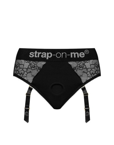 Strap-On-Me Diva Harness - M - кружевные трусы для страпона с подвязками для чулок - sex-shop.ua