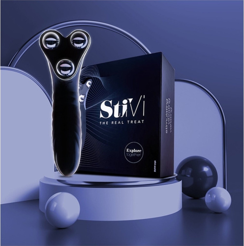 Hot StiVi real treat - универсальный унисекс массажер-вибратор, 17х3.4 см (чёрный) - sex-shop.ua