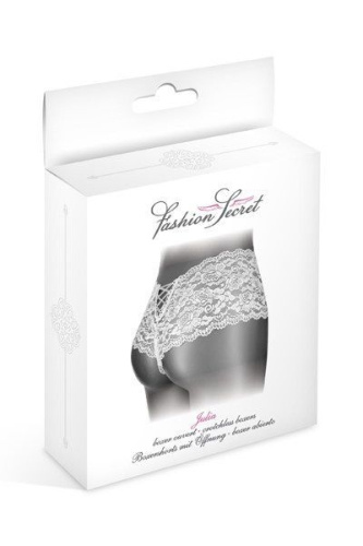 Fashion Secret Julia White - трусики с доступом, S-L (белые) - sex-shop.ua