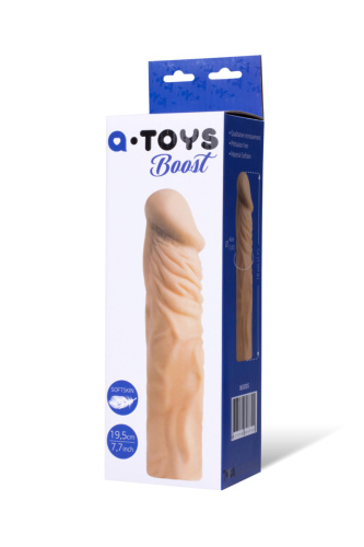 Toyfa A-Toys, SoftSkin - Насадка на член, 19,5 см - купити в Україні | Секс шоп SEX-SHOP.ua