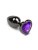 Пикантные Штучки - Маленькая графитовая анальная пробка с кристаллом в виде сердечка, 6Х2,5 см (фиолетовый) - sex-shop.ua