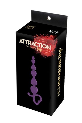 MAI Attraction Toys №79 - анальные бусы, 18х3.1 см (фиолетовый) - sex-shop.ua