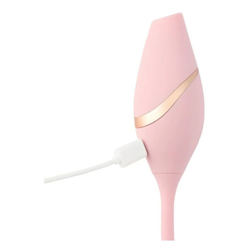 KISTOY Cathy Mini - Виброяйцо с вакуумным стимулятором, 35,2 см (розовый) - sex-shop.ua