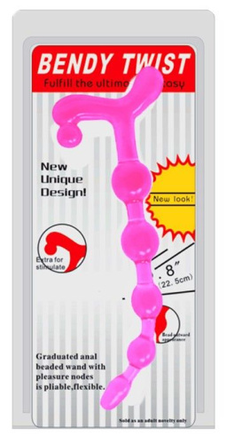 Анальная цепочка Bendy Twist 8", 20 см