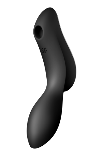 Satisfyer Curvy Trinity 2 - Вакуумний кліторальний стимулятор та масажер для точки G, 16.8х3.8 см (чорний)