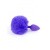 Boss Jewellery Silicon PLUG Bunny Tail Purple - Анальная пробка с хвостом, 6,5х2,7 см (фиолетовый) - sex-shop.ua