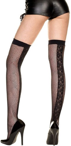 Music Legs - Чулки в сеточку с орнаментом, O/S