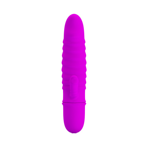 Pretty Love Arnd Vibrator Purple - Рельефный вибратор с клиторальным отростком, 11.5х2.3 см (фиолетовый) - sex-shop.ua