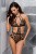 Passion Exclusive Jade Body - Откровенное боди с элементами стреп, черное (L/XL)