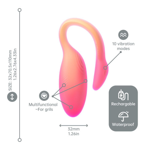 Виброяйцо со смарт управлением Magic Motion Flamingo Max