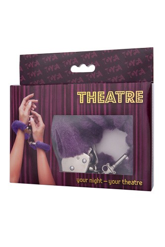 Toyfa Theatre - Наручники з хутром (фіолетові) - купити в Україні | Секс шоп SEX-SHOP.ua
