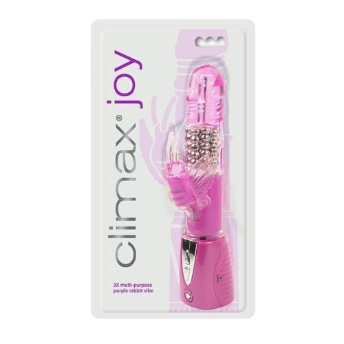 Topco Sales Climax Joy 3X Multi-Purpose Rabbit Vibe - вибромассажёр, 23.5х3.8 см (фиолетовый) - sex-shop.ua
